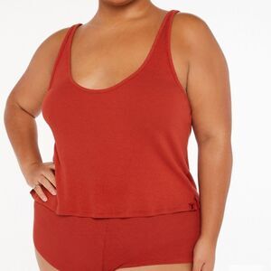 Savage fenty Rib Xssentials Loose Tank Chili Red 2X NWT and in packaging‎